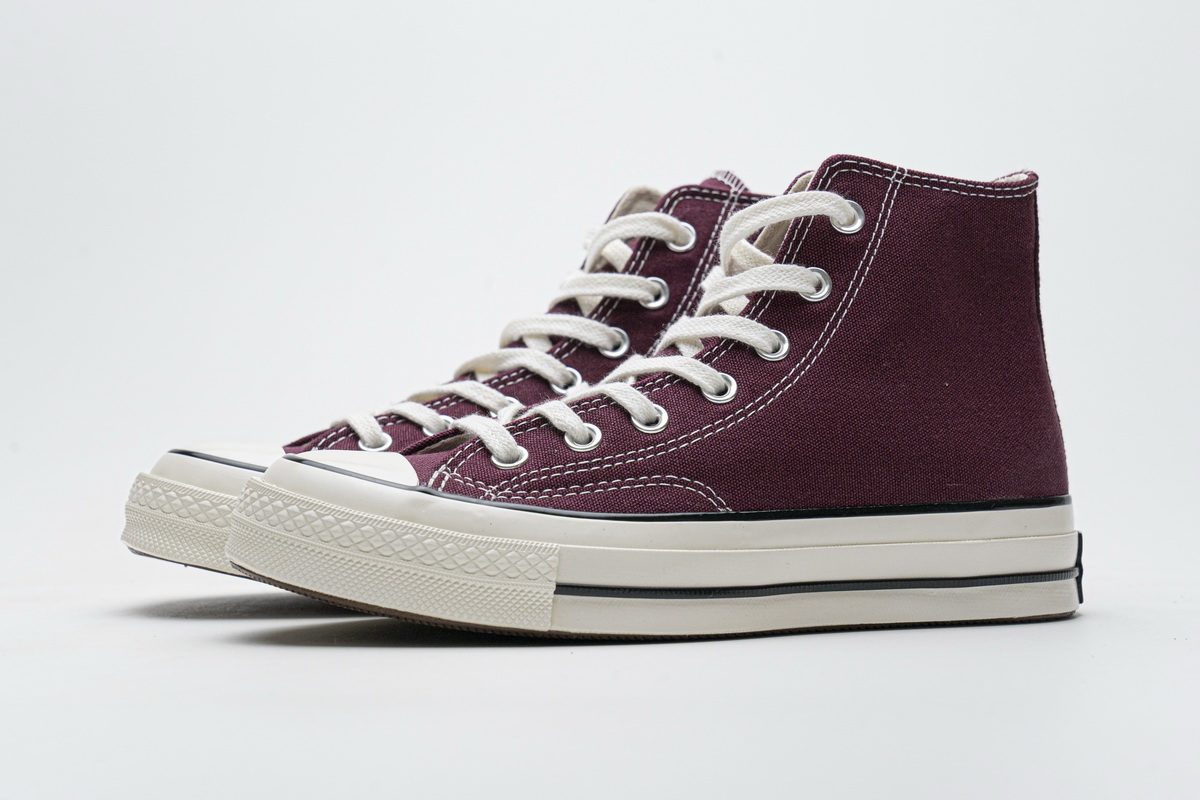 Converse Chuck 70 HI Dark Burgundy Black Egret  162051C