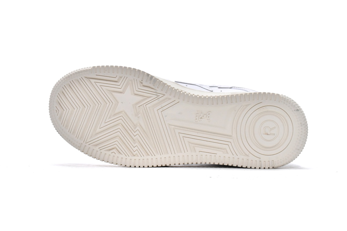 A Bathing Ape Bape Sta Low White Black  1H70-191-022