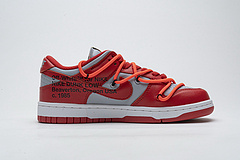 OFF White X Nike Dunk Low University Red  CT0856-600
