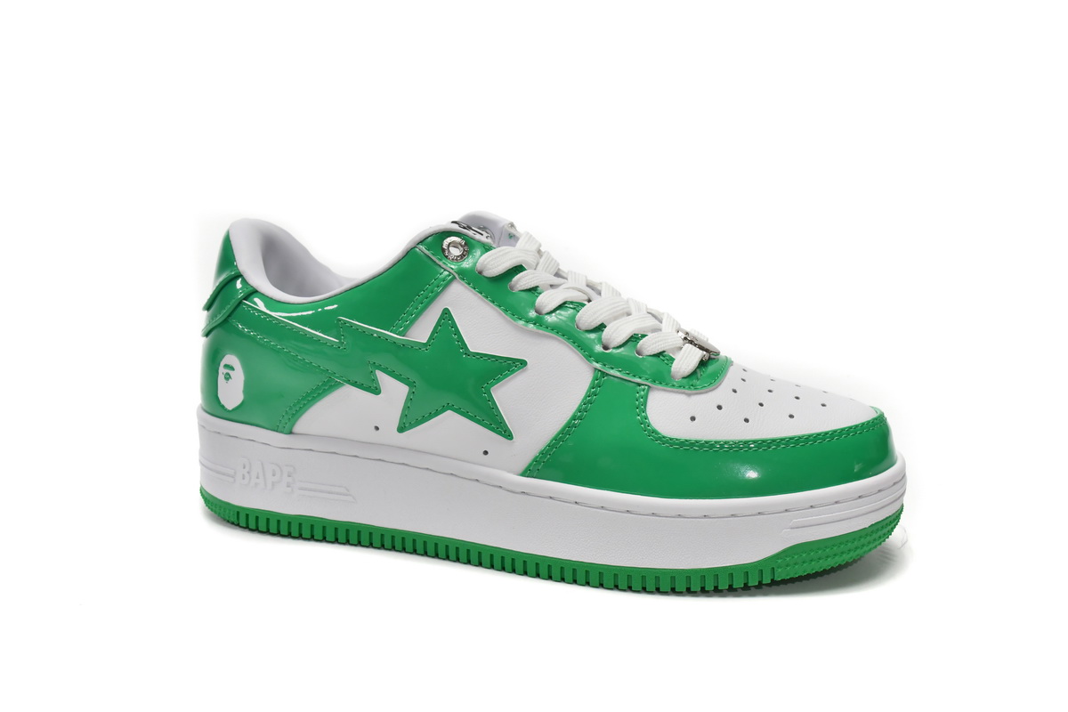 A Bathing Ape Bape Sta Low White Green   1H70-191-001