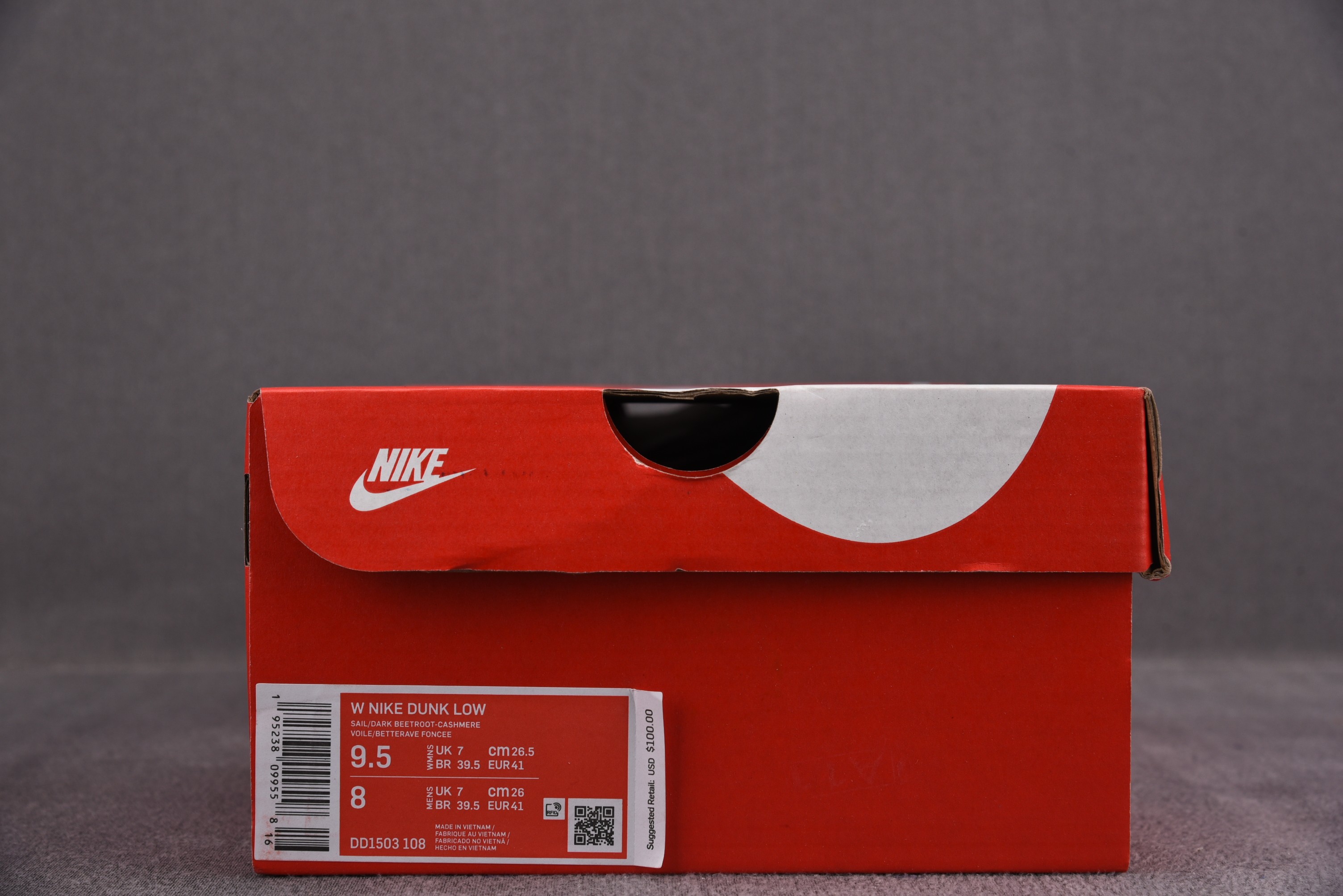 M Batch  Dunk Low “Dark Beetroot”   1503-108
