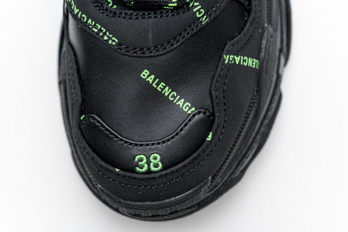Ba***ci*ga Triple S Letter Fluorescent Yellow  524039 W2FA1 7633