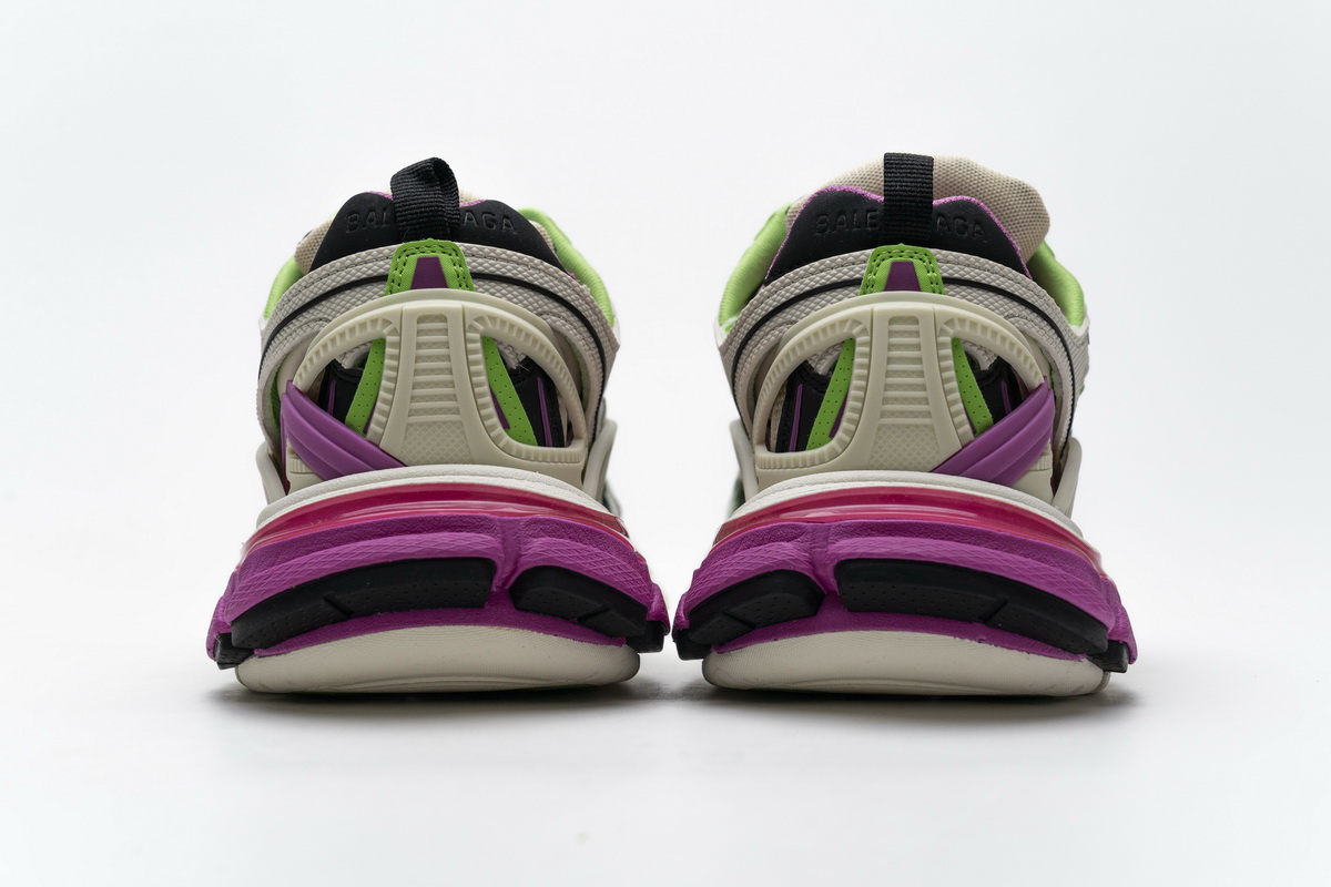 Ba***ci*ga Track 2 Sneaker White Green Pink   568615 W2GN3 9199