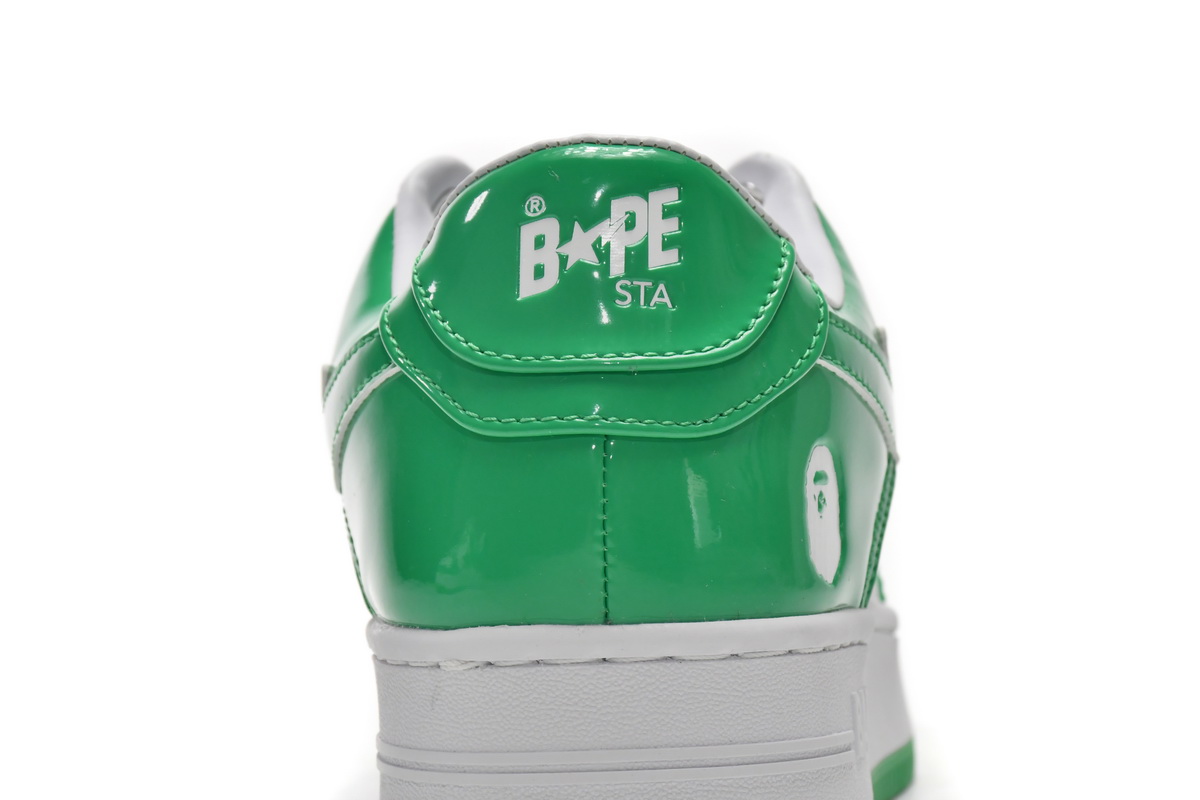 A Bathing Ape Bape Sta Low White Green   1H70-191-001