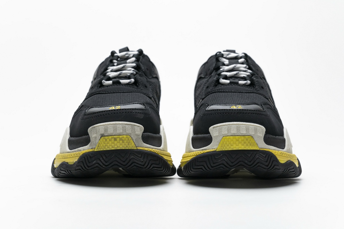 Ba***ci*ga Triple S Black Yellow  483513 W06E1 1078