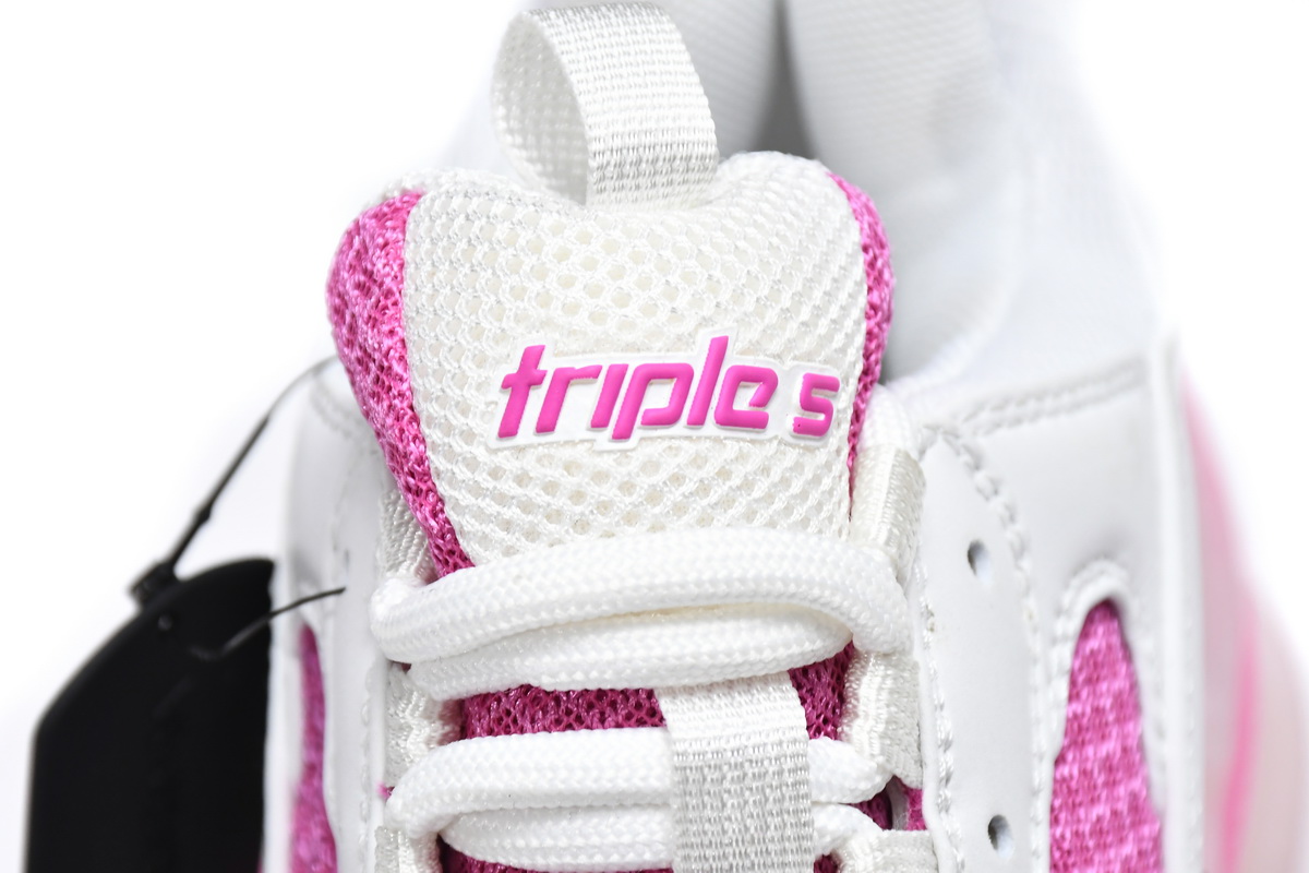 Ba***ci*ga Triple S White Peach   544351 W09ON 9028