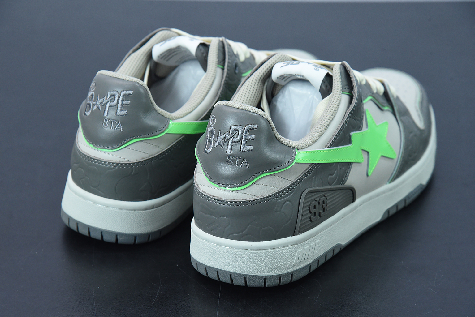 A Bathing Ape Bape SK8 Sta Grey Green 1G70191034