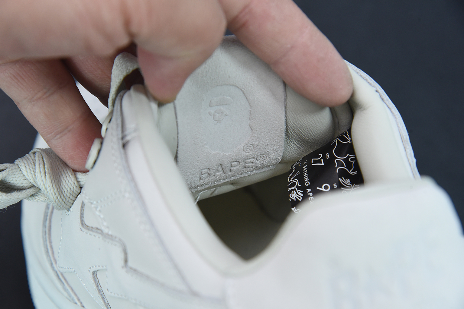 A Bathing Ape Bape SK8 Sta Triple White 1G801009I