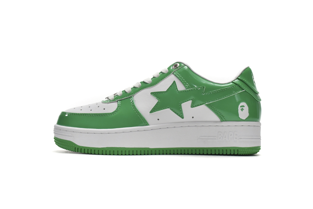 A Bathing Ape Bape Sta Low White Green   1H70-191-001