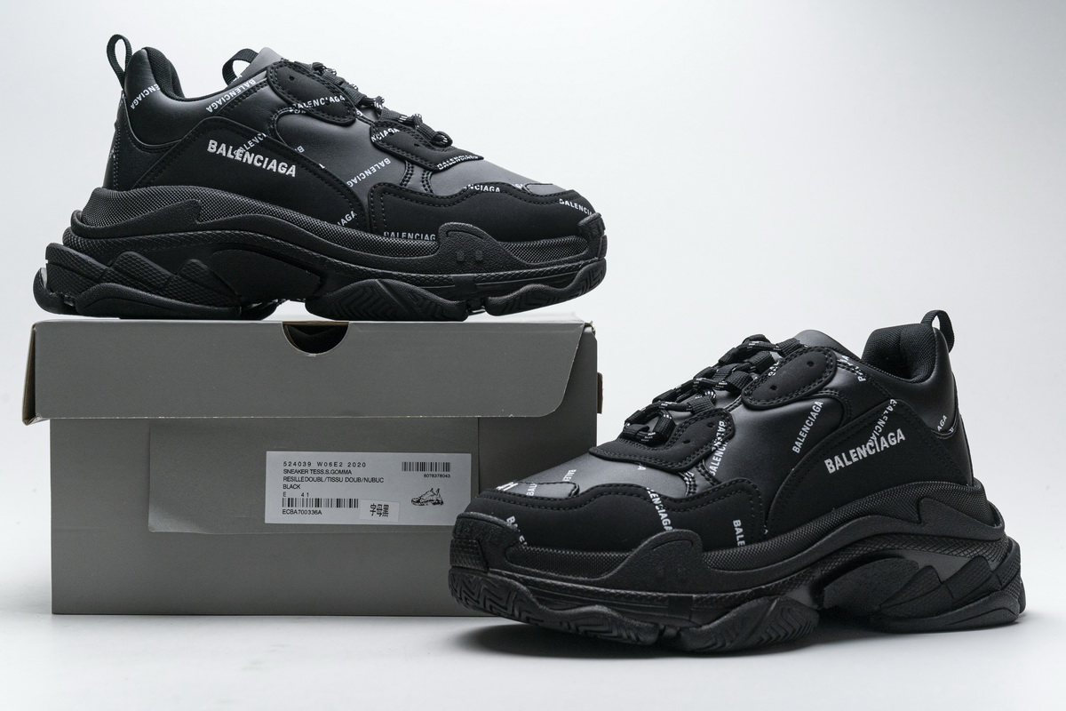 Ba***ci*ga Triple S Black  524039 W06E2 2020