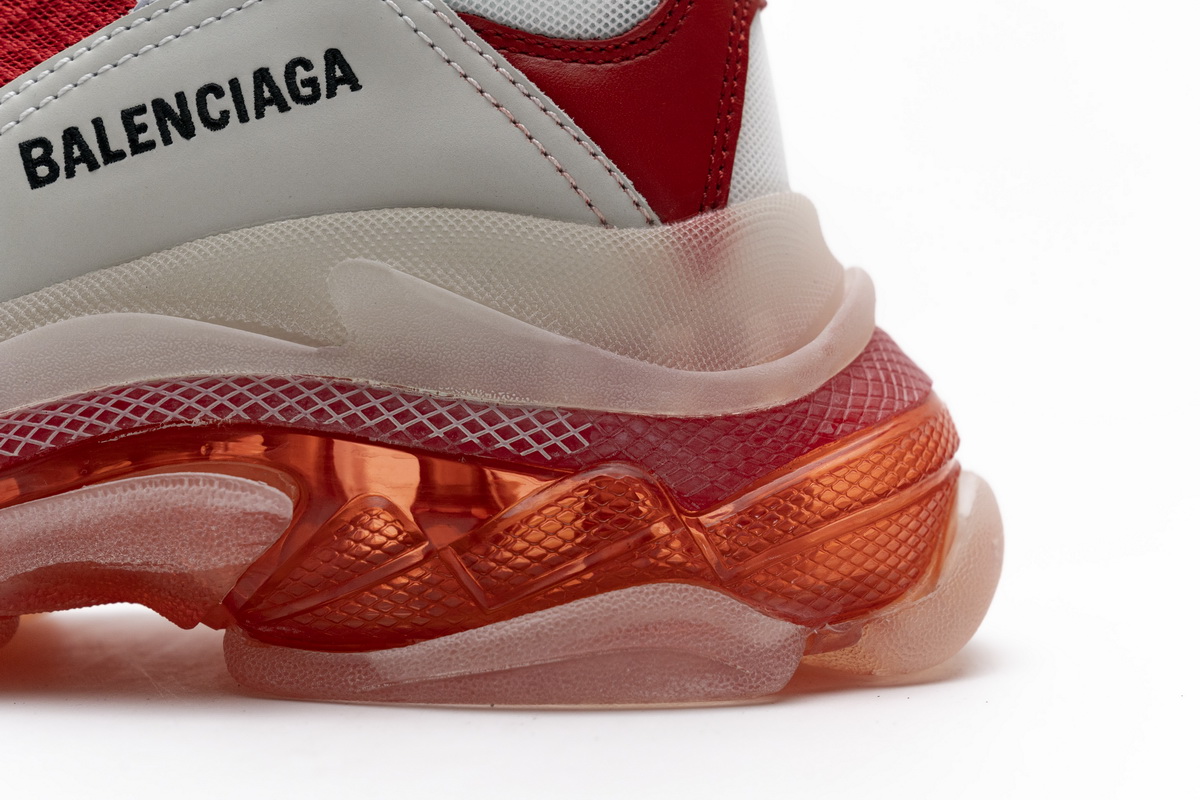 Ba***ci*ga Triple S White Red 544351 W09E1 4552