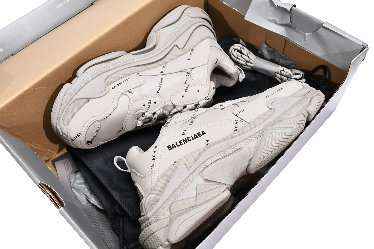 Ba***ci*ga Triple S Letter Beige  524039 W2FA1 9710
