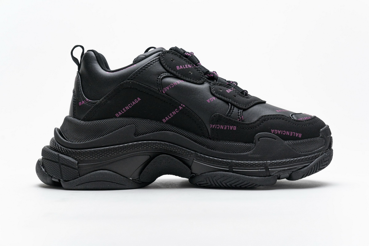 Ba***ci*ga Triple S Letter Black Pink   524039 W2FA1 7635