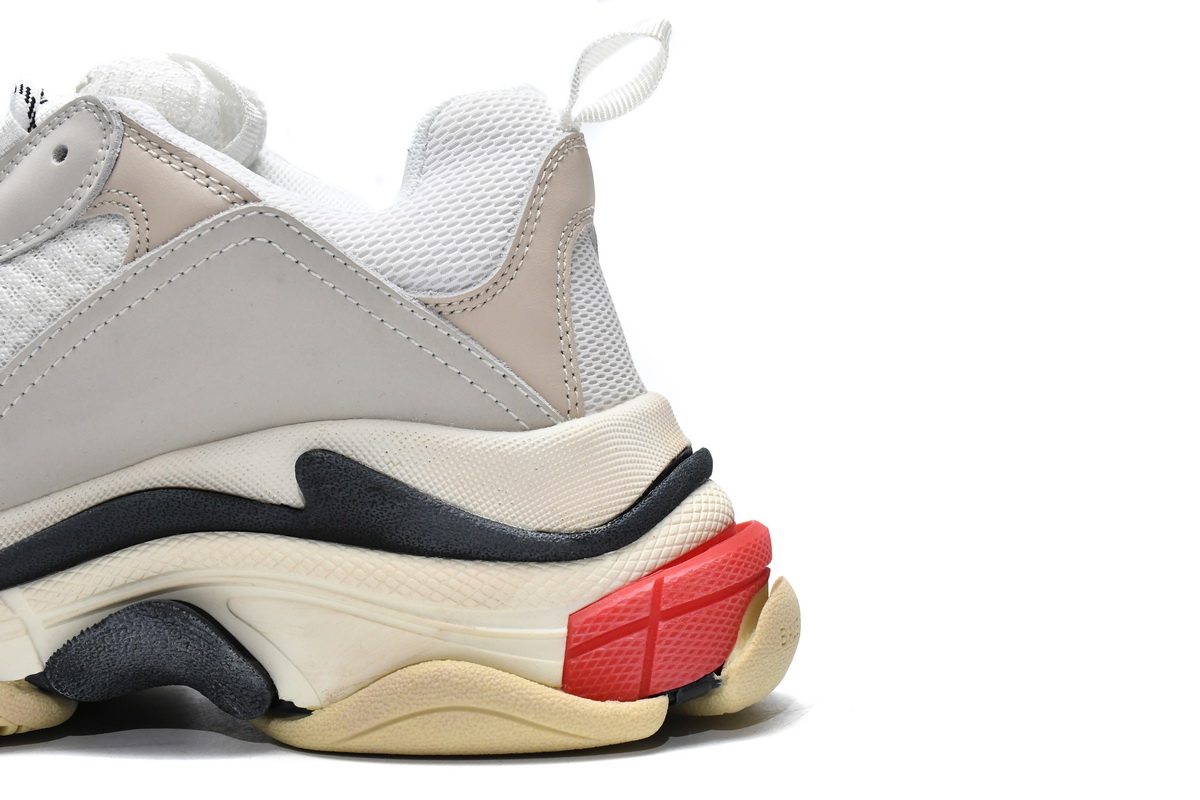 Ba***ci*ga Triple S White Dark Grey Red   524037 W09E1 9000
