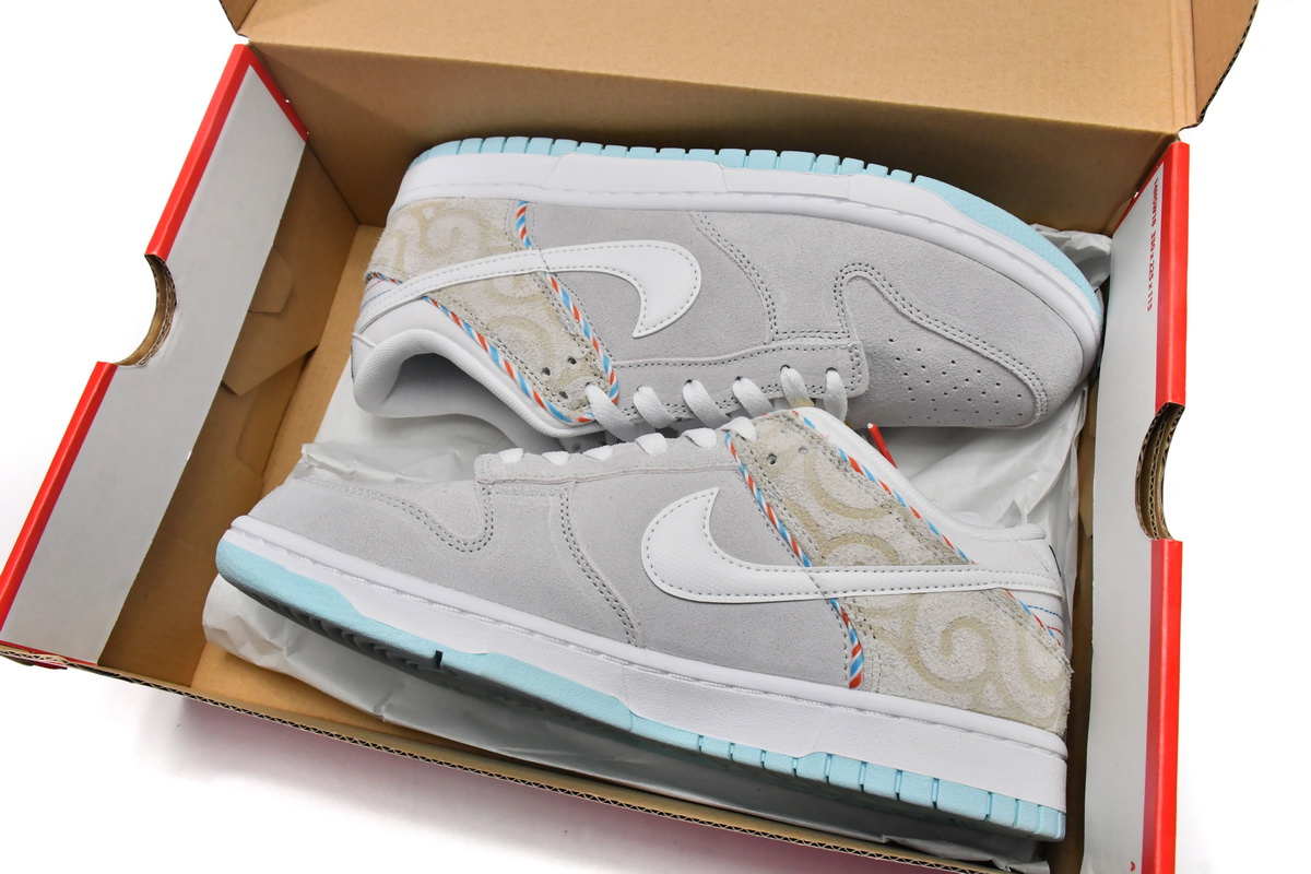Nike Dunk Low Barber Shop - Grey   DH7614-500