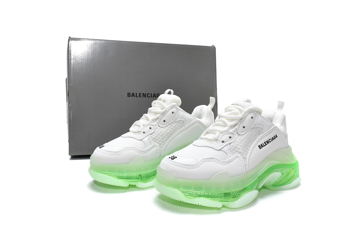 Ba***ci*ga Triple S White Green   544351 W09O1 9001