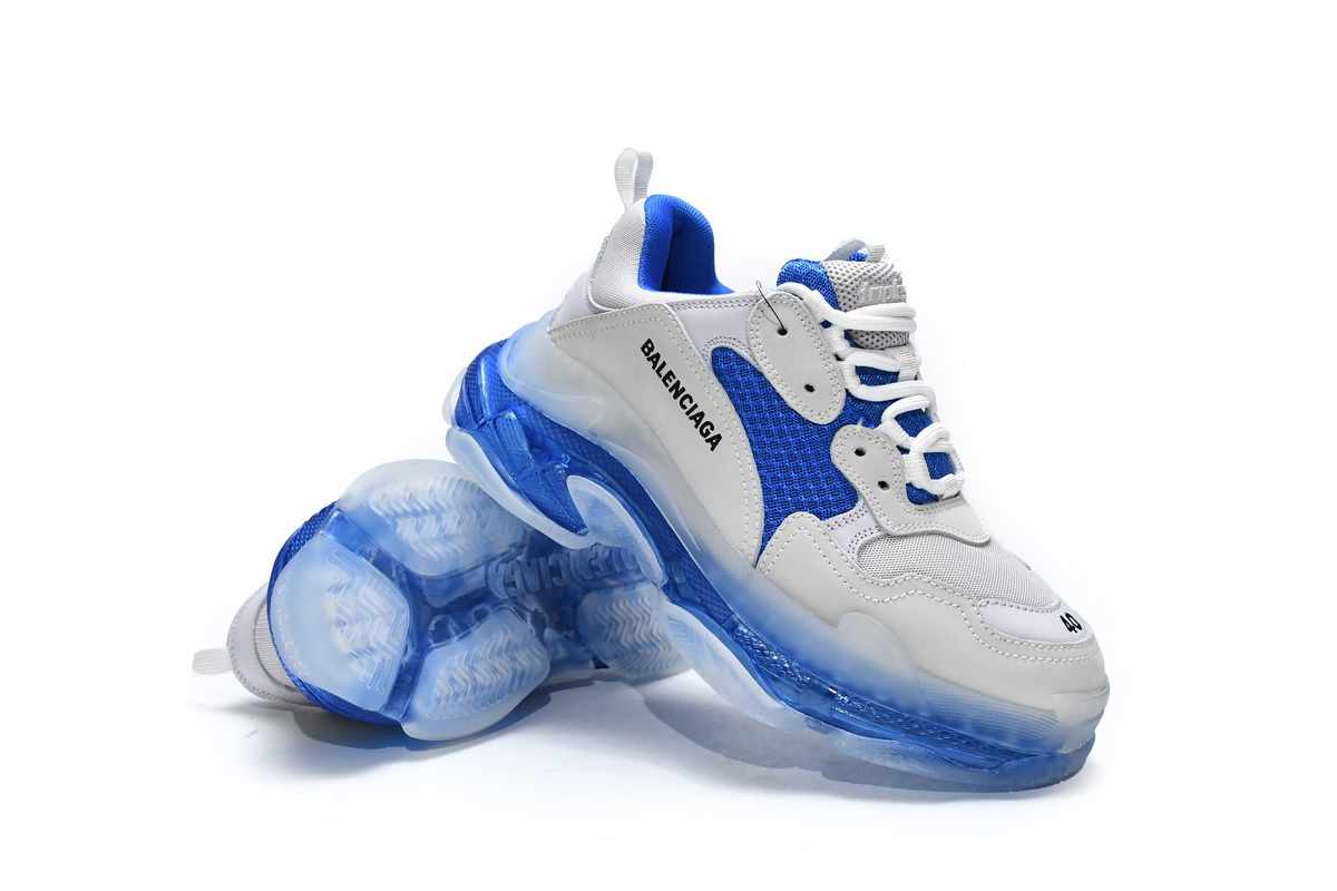 Ba***ci*ga Triple S Grey Blue  541624 W090N 9169