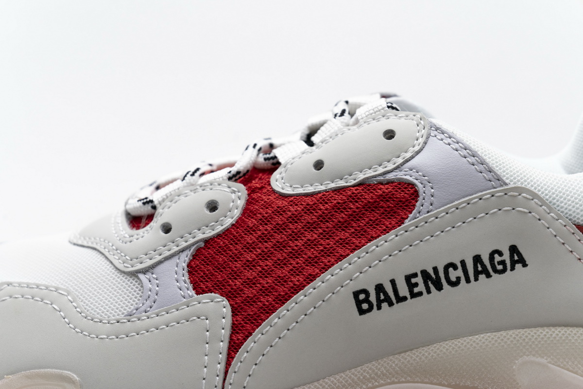 Ba***ci*ga Triple S White Red 544351 W09E1 4552