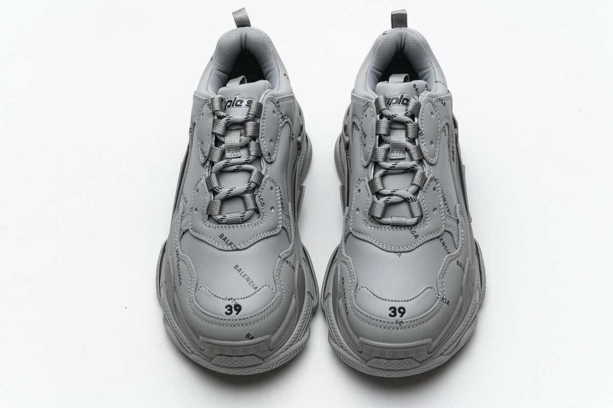 Ba***ci*ga Triple S Grey Black  536737 W2FA1 1210