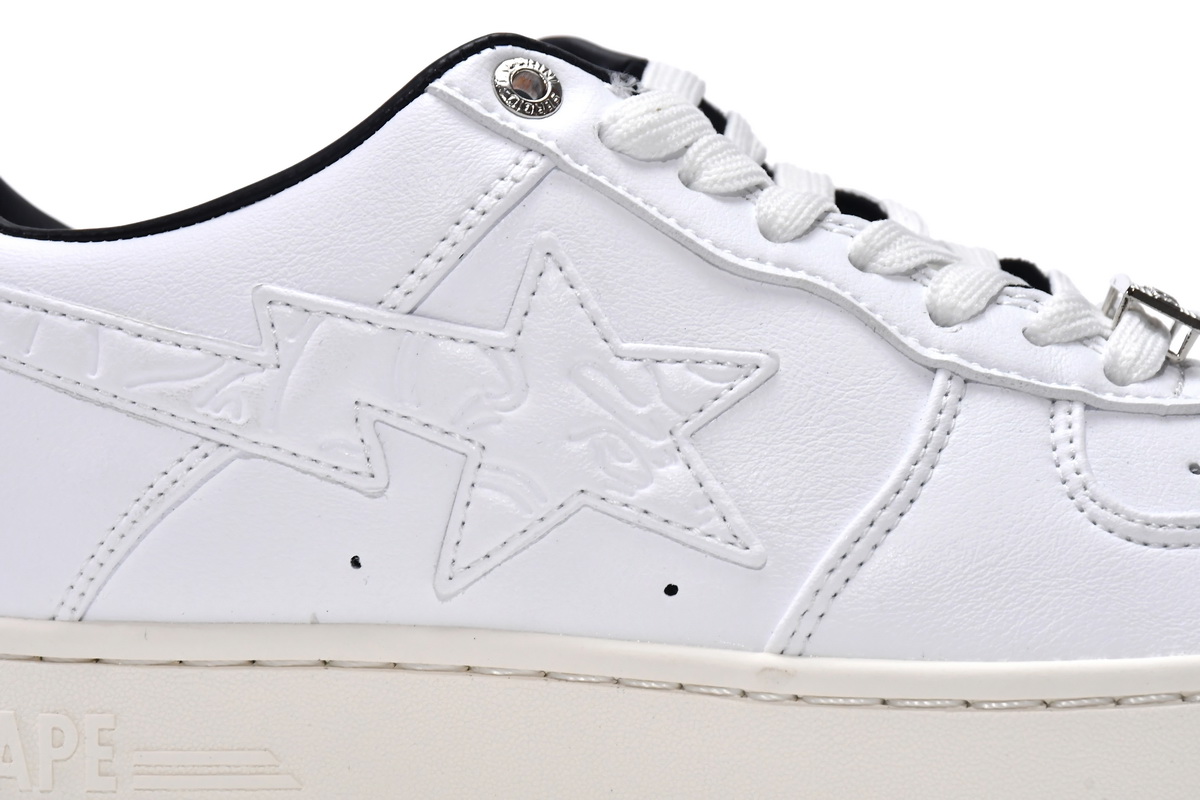 A Bathing Ape Bape Sta Low White Black  1H70-191-022