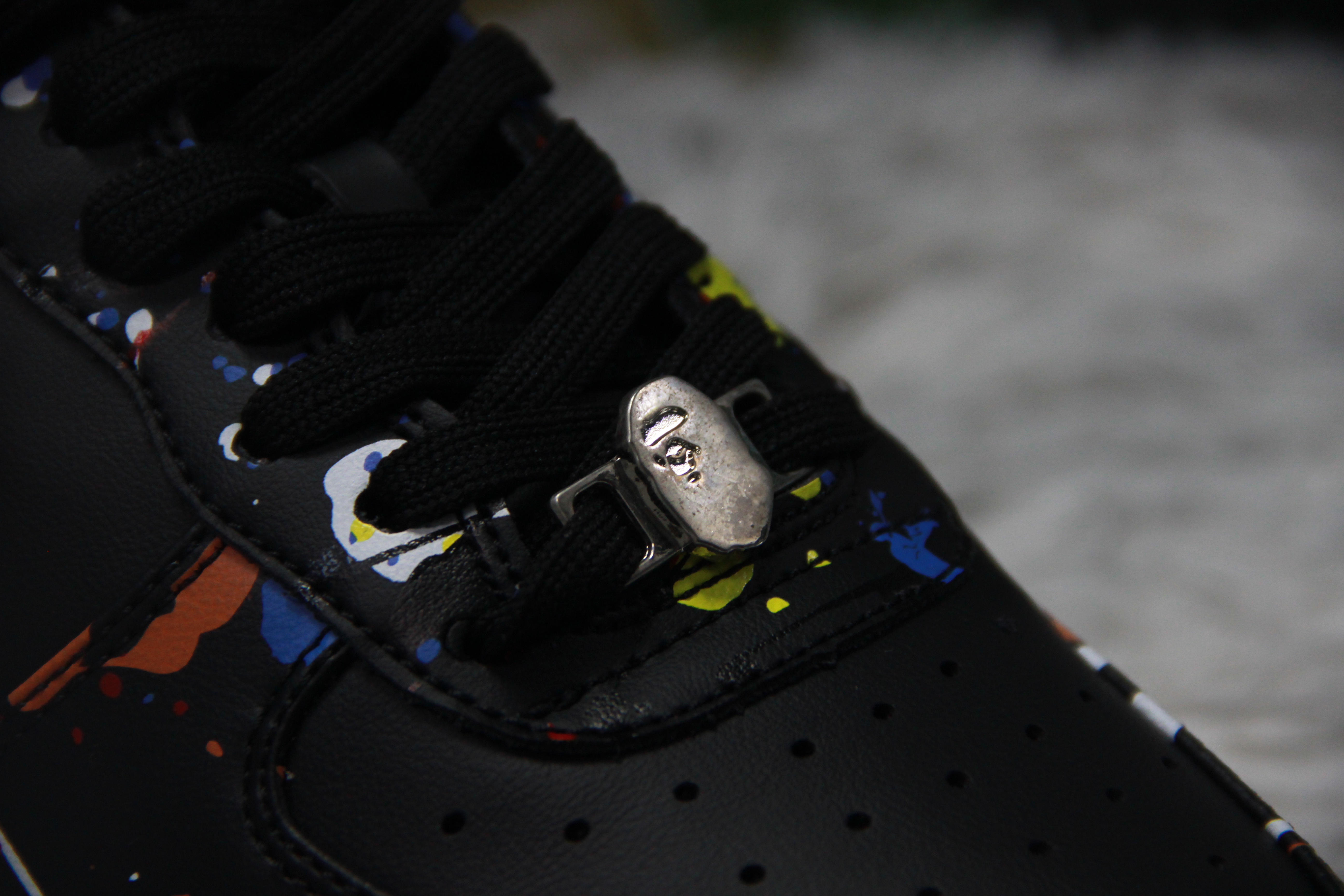 A Bathing Ape Bape StaPaint Splatter Black  1I20-291-009