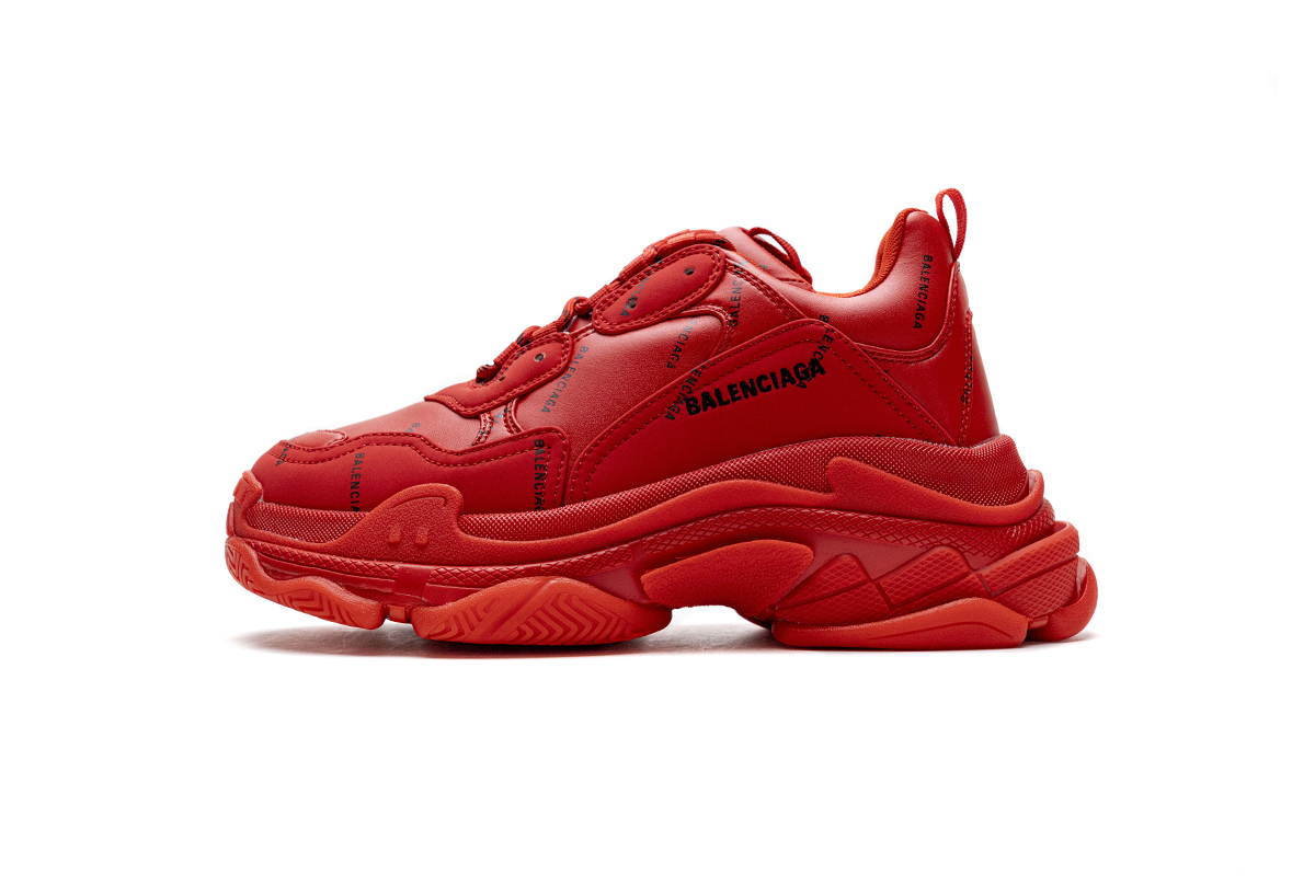 Ba***ci*ga Triple S Letter Bright Red  524039 W2FA1 7632