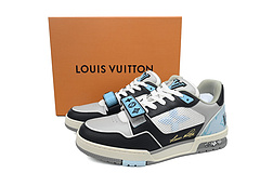 LO**S VU**TON LV Trainer Blue Grey Black  1AC510