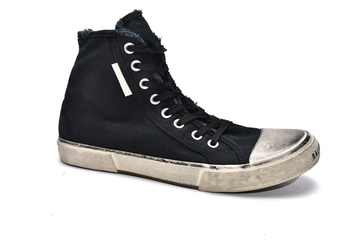 Ba***ci*ga Paris High Destroyed - Black White 688752 W3RC1 1090