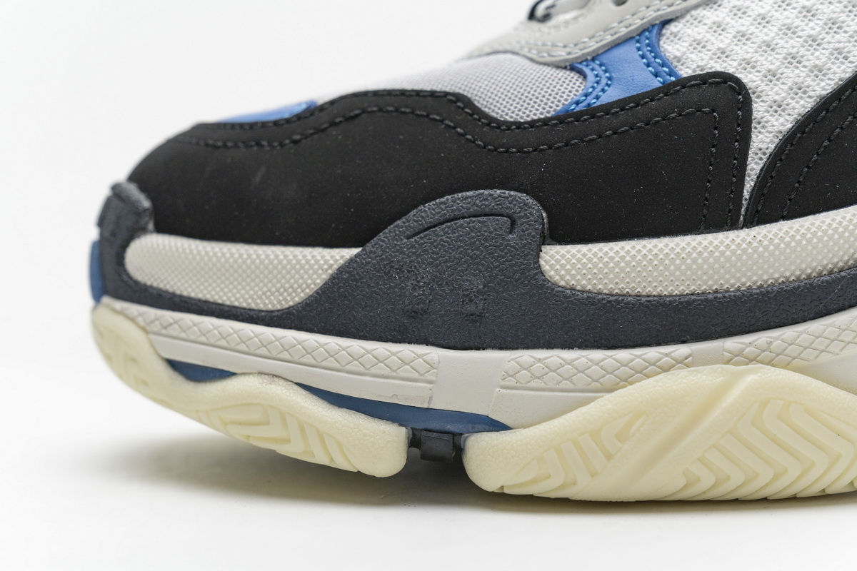 Ba***ci*ga Triple S Black Grey Blue  541624 W06E2 7080