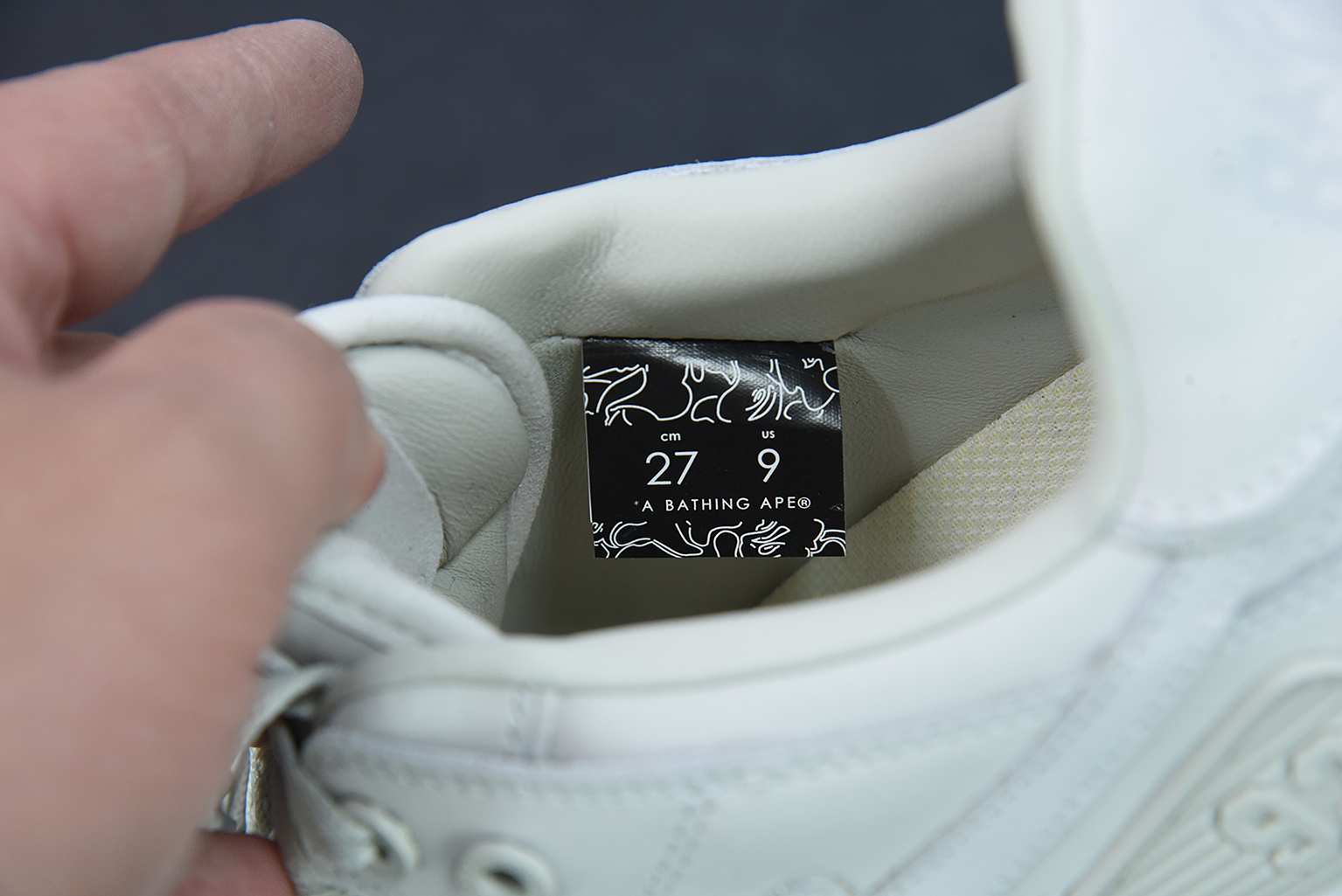 A Bathing Ape Bape SK8 Sta Triple White 1G801009I