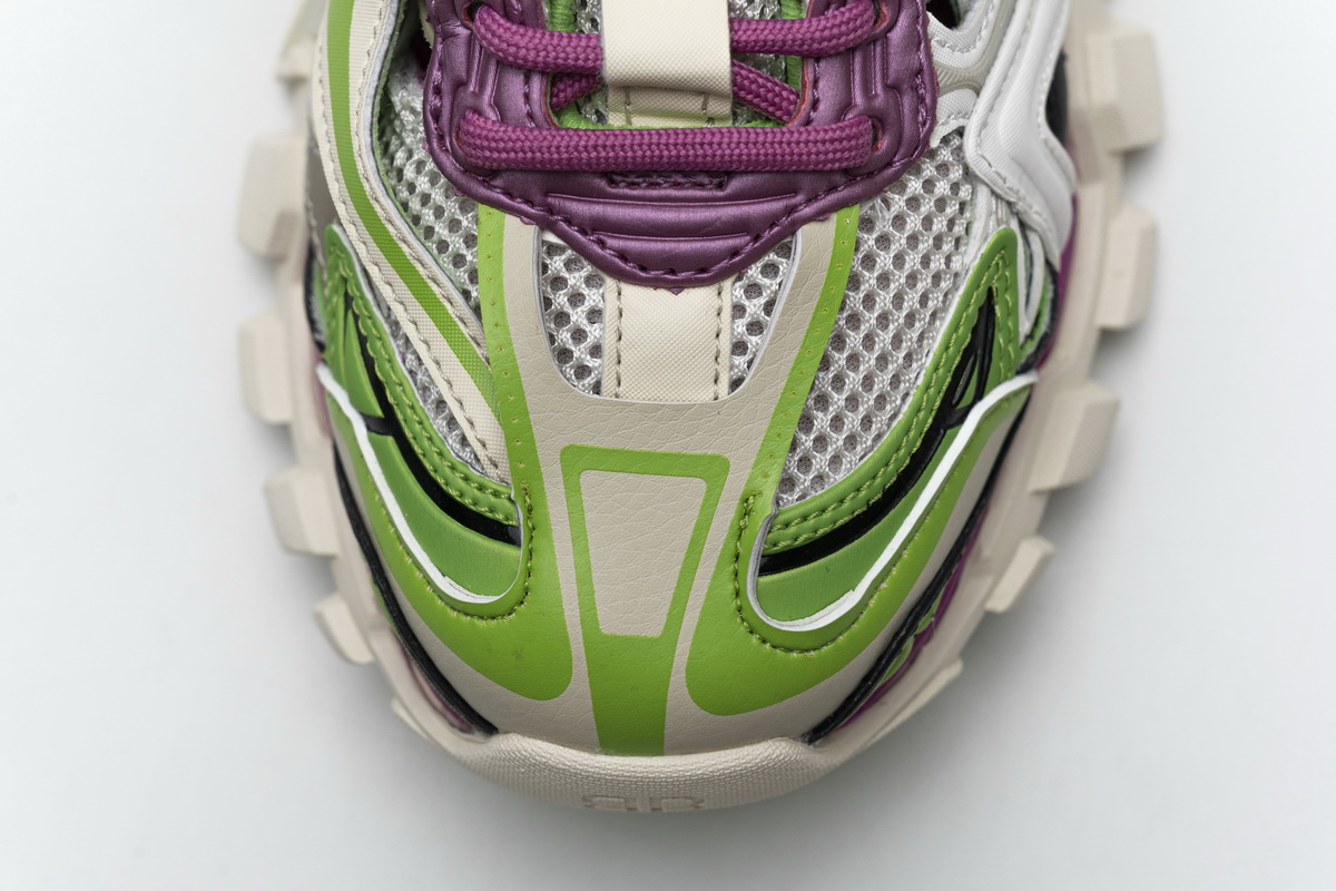 Ba***ci*ga Track 2 Sneaker White Green Pink   568615 W2GN3 9199