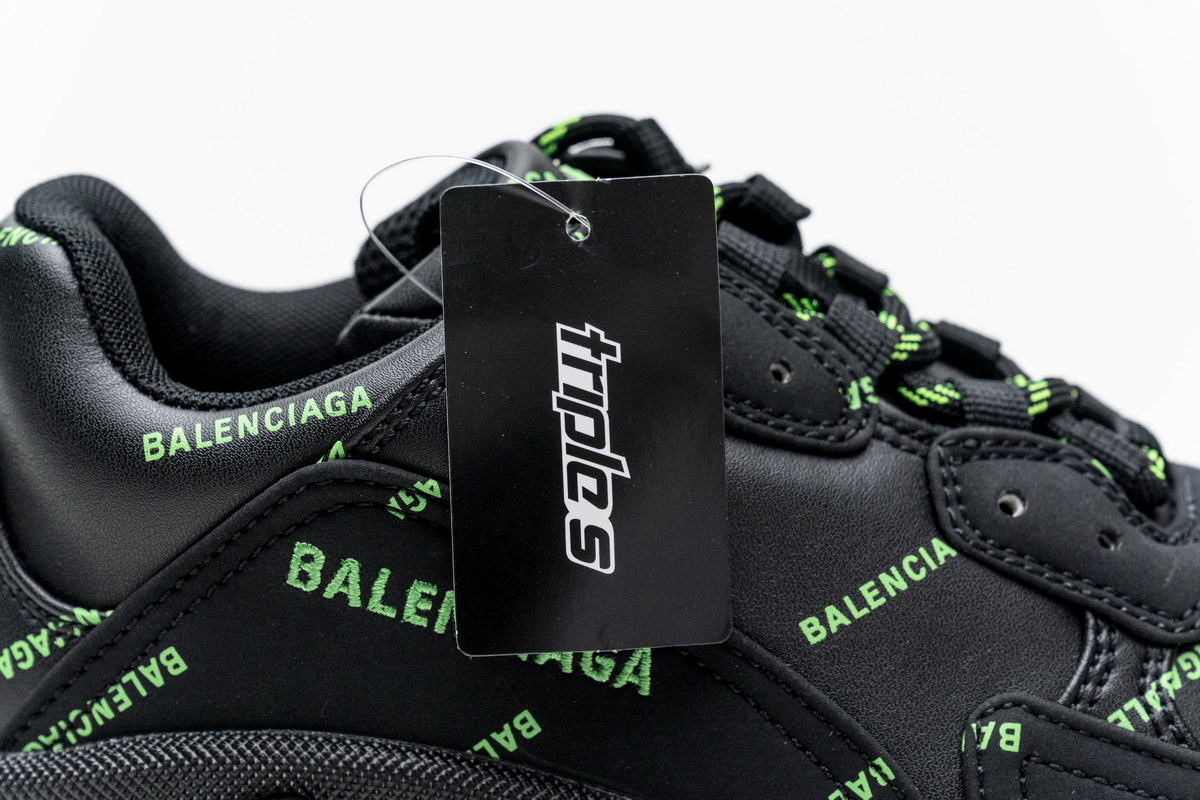 Ba***ci*ga Triple S Letter Fluorescent Yellow  524039 W2FA1 7633