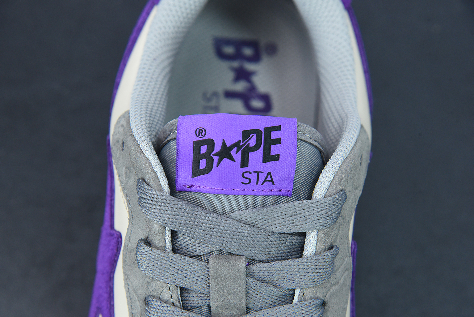 A Bathing Ape Court Sta Mist Grey Royal Purple 1G801009I