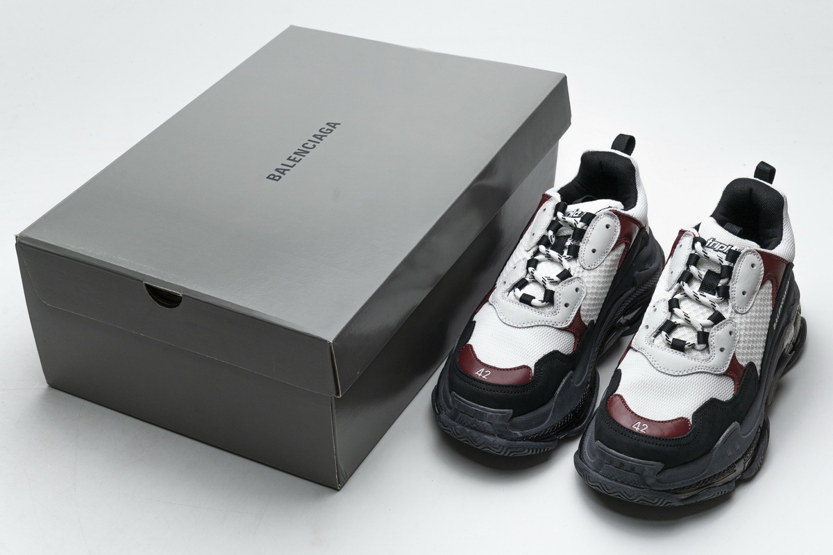 Ba***ci*ga Triple S Black Brown Red  541624 W09O1 2268