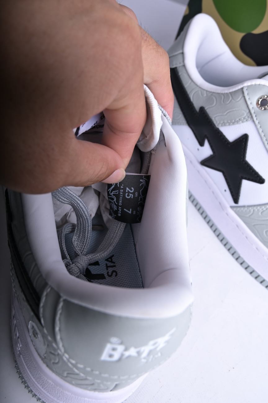 A Bathing Ape Bape Sta Low Grey Black 191002MH