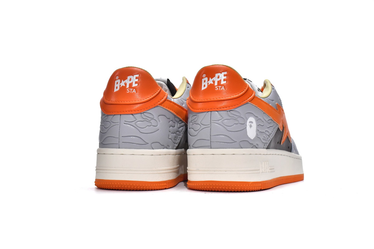 A Bathing Ape Bape Sta Low Grey Orange  1H70-291-002