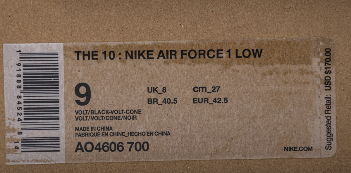 OFF White X Air Force 1 Low Volt AO4606-700