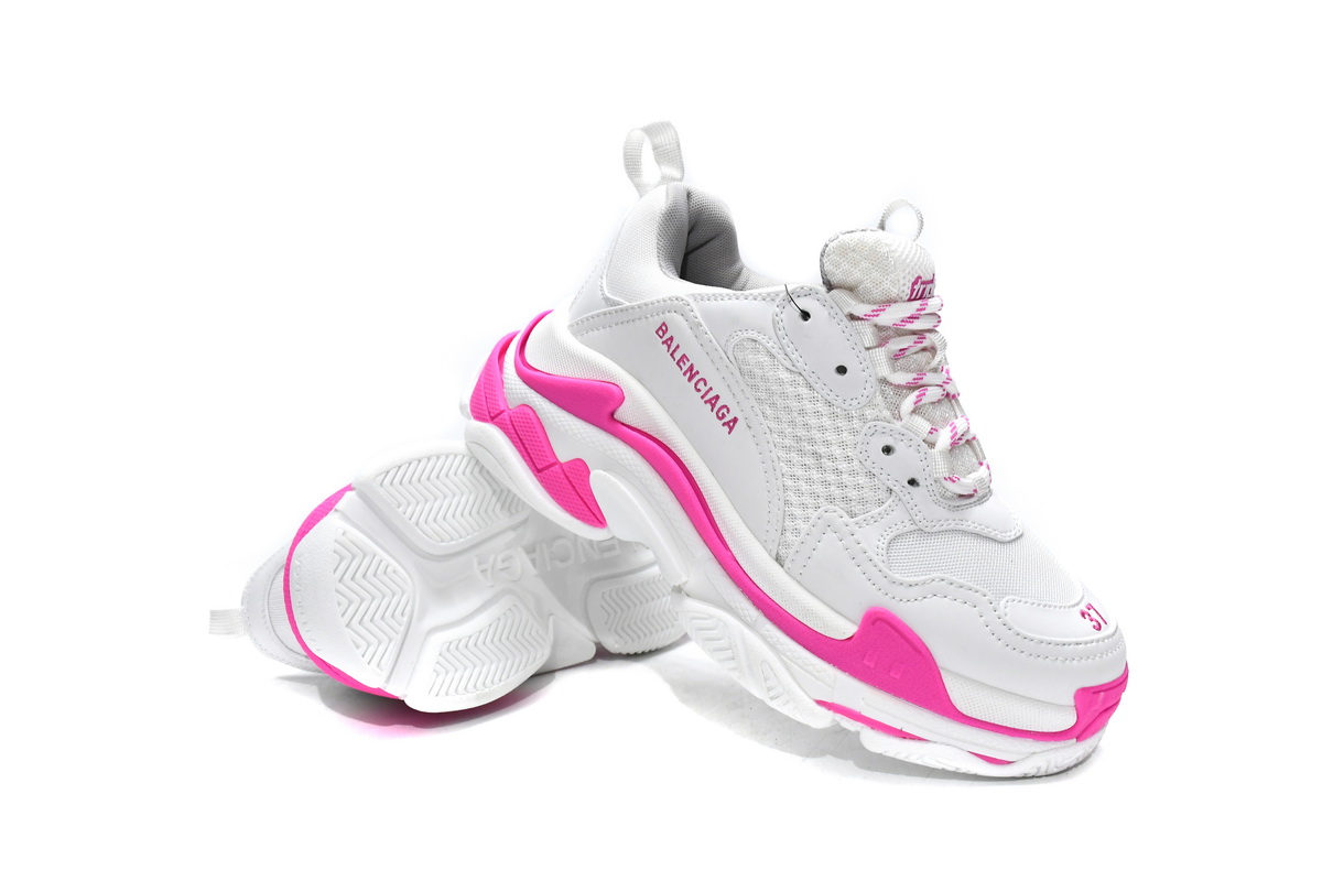 Ba***ci*ga Triple S White Peach Red   536737 W2CA3 3890