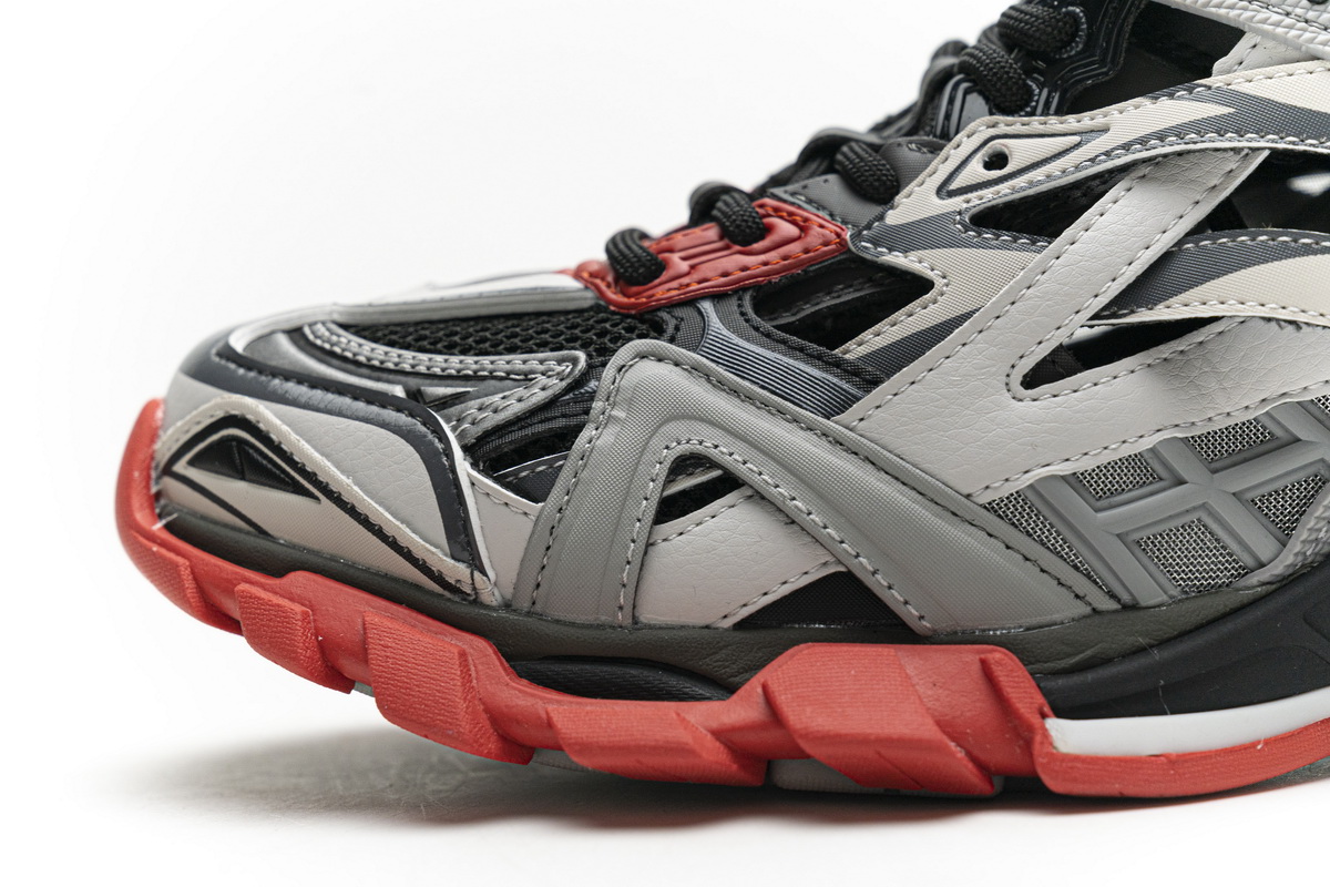 Ba***ci*ga Track 2 Sneaker Grey Red   570391 W2GN3 1003