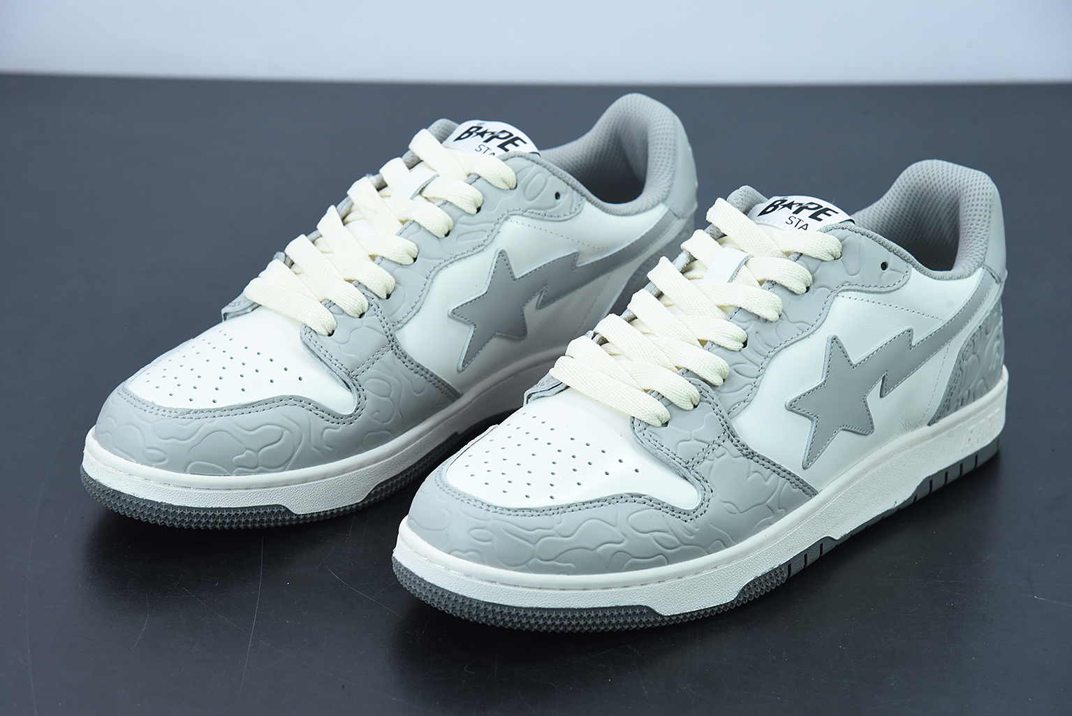 A Bathing Ape Court Sta Light Grey Cream 1G70191034