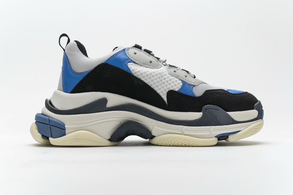 Ba***ci*ga Triple S Black Grey Blue  541624 W06E2 7080