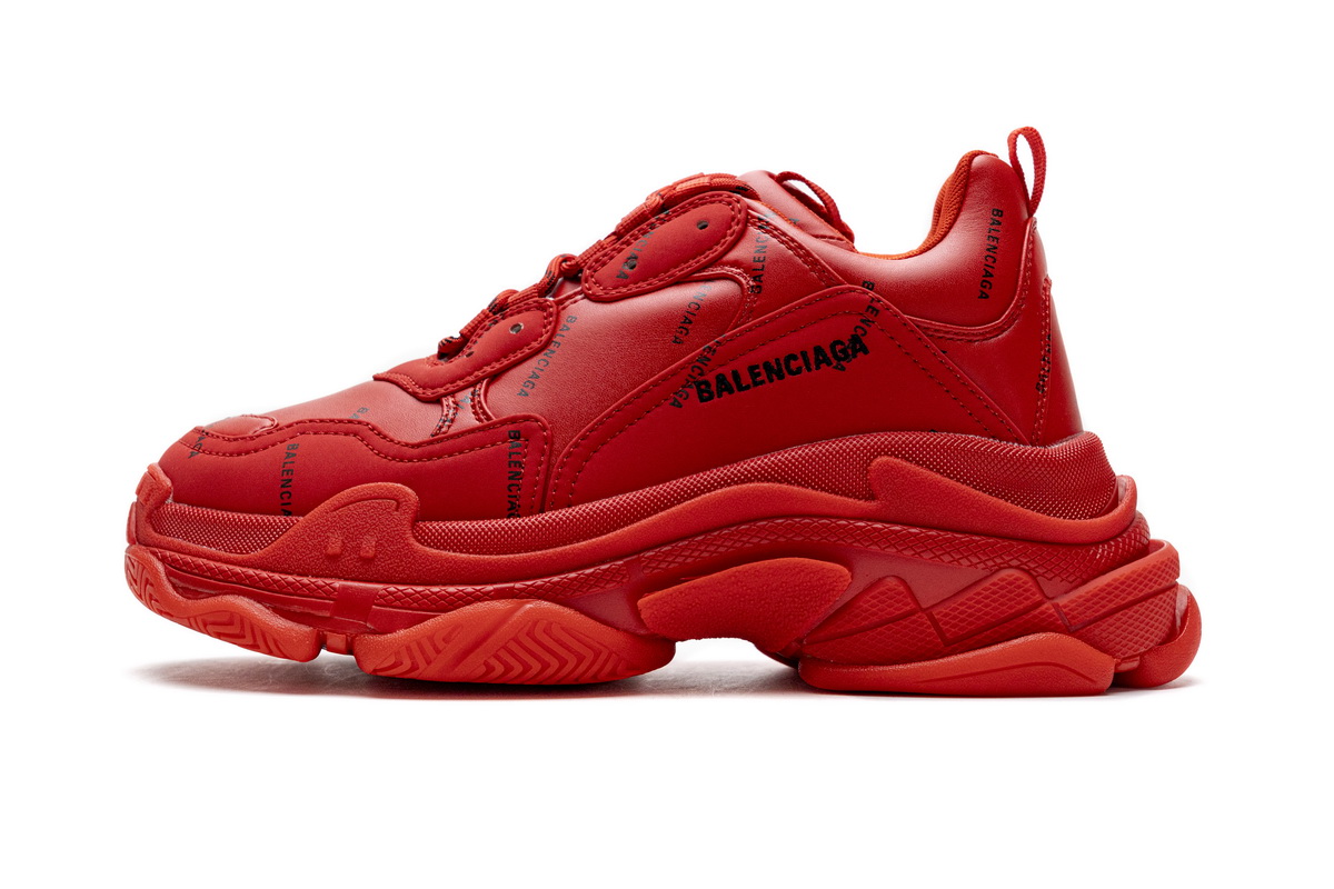 Ba***ci*ga Triple S Letter Bright Red  524039 W2FA1 7632