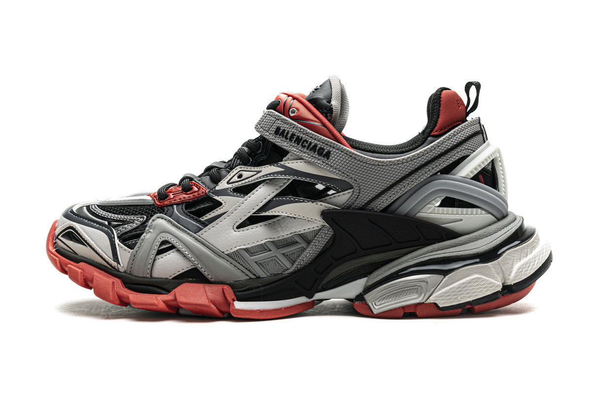 Ba***ci*ga Track 2 Sneaker Grey Red   570391 W2GN3 1003