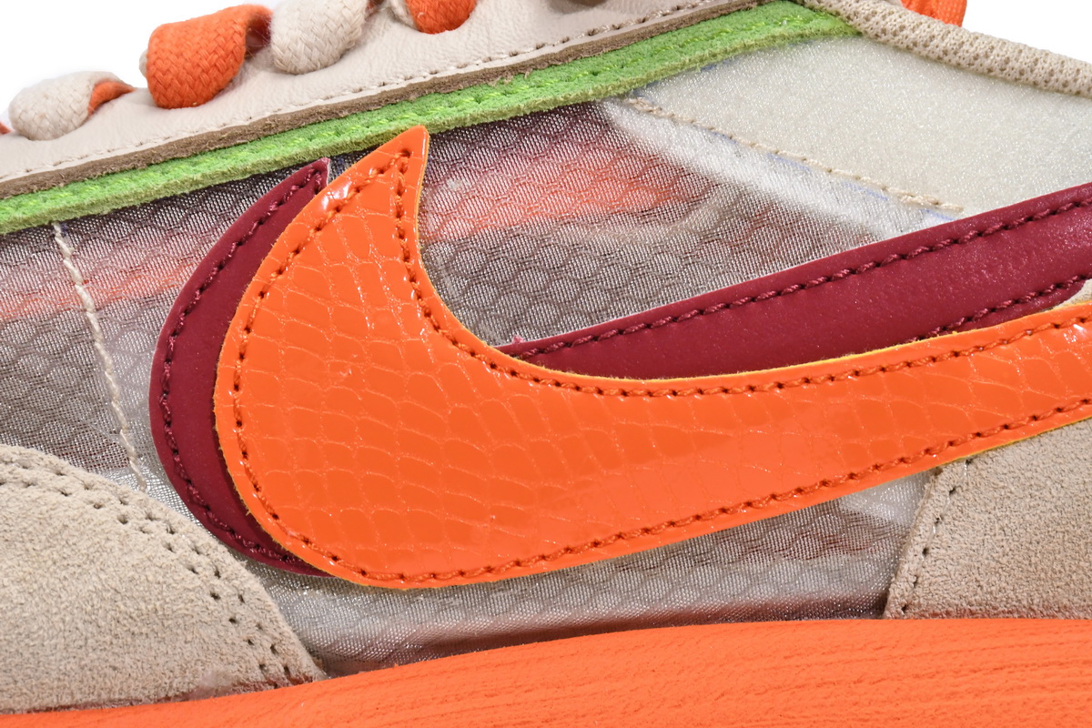 CLOT x sacai x Nike LDWaffle Orange Blaze DH1347-100