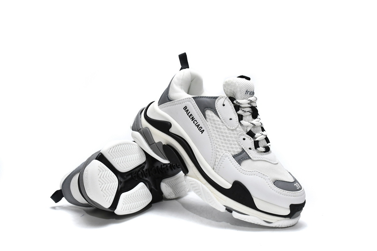 Ba***ci*ga Triple S White Grey  536737 W09O1 9089
