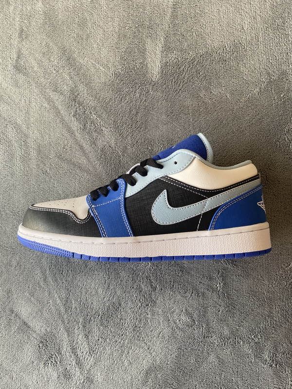 Air Jordan 1 Low White Blue Black  DH0206-400