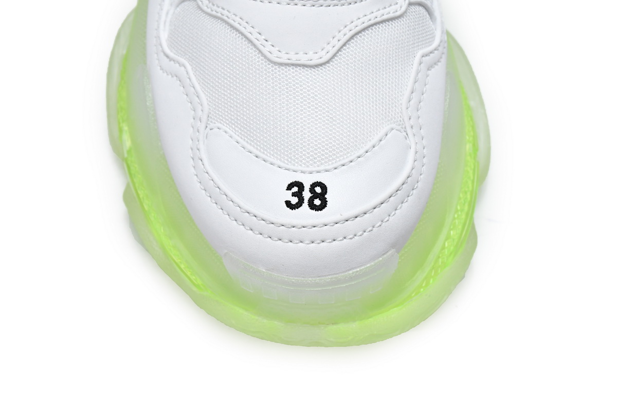 Ba***ci*ga Triple S White Green   544351 W0901 9010
