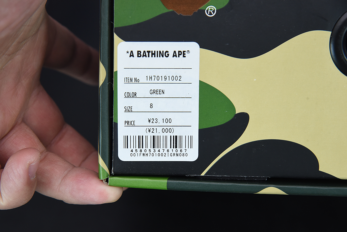 A Bathing Ape Bape Sta Low Grey Green 1H70191002