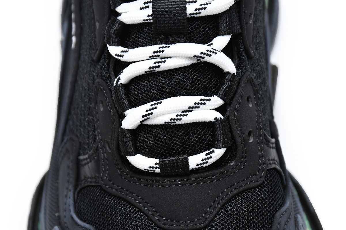 Ba***ci*ga Triple S Black Green   544351 W09ON 1047