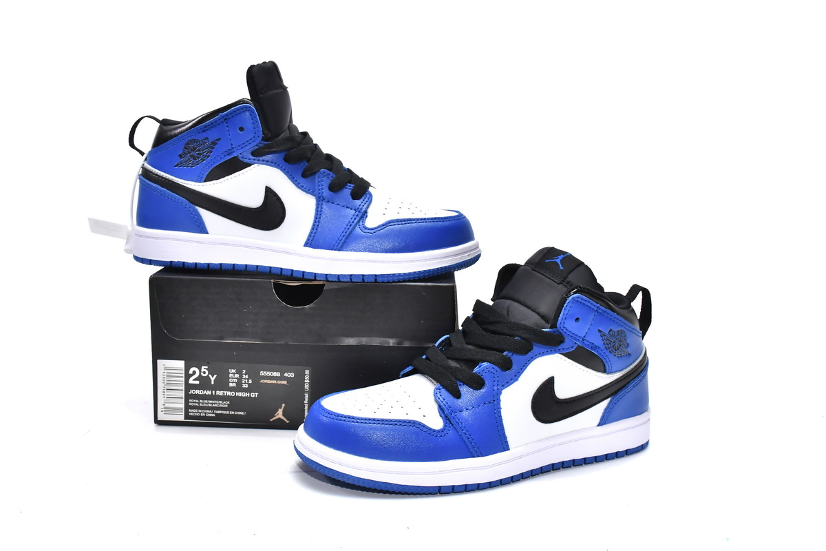 KID shoes Air Jordan 1 Mid PS Game Royal  555088-403